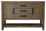Sunset Trading Saunders Sideboard Buffet Server Tv Home Entertainment Center | Storage Cabinet Drawers Open Shelf Usb Power Stri