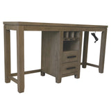 Sunset Trading Saunders 71 Narrow Bar Console Sofa Table With Charging Station | Storage Drawers Stemware Wine Rack Usb Power