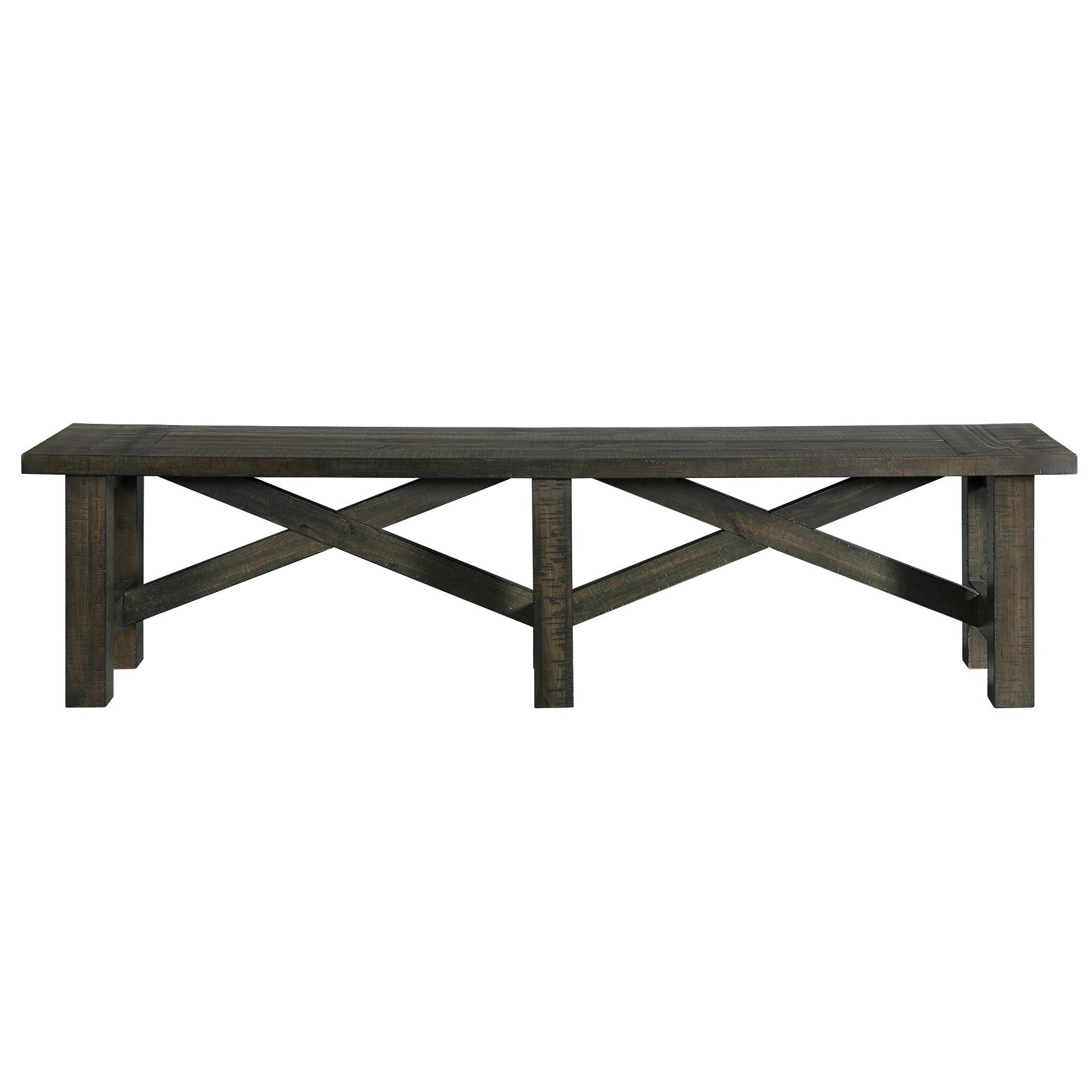 Sunset Trading Trestle 72 Dining Bench | Distressed Gray Wood