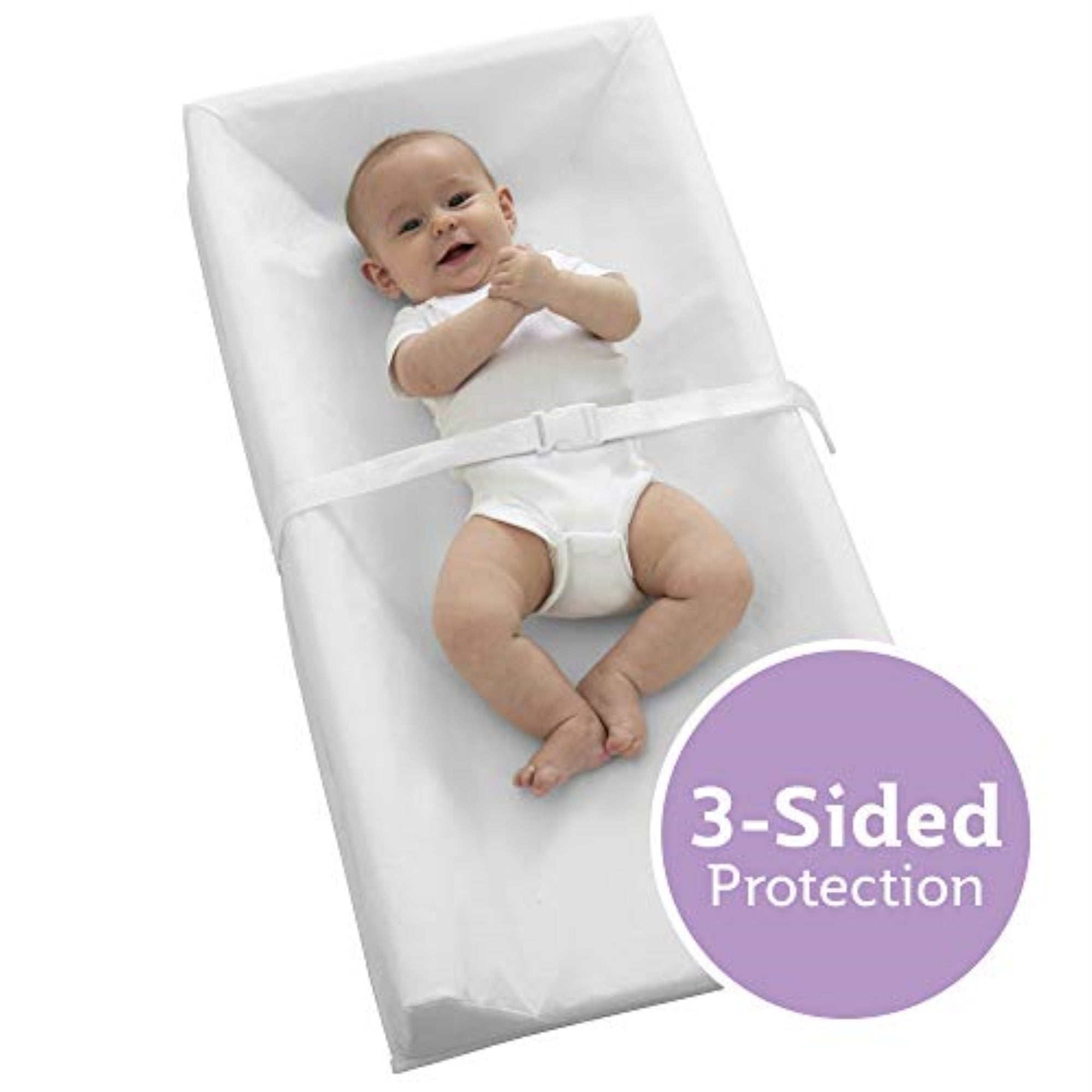 Sealy Soybean Comfort 3-Sided Contoured Changing Pad - White Peva
