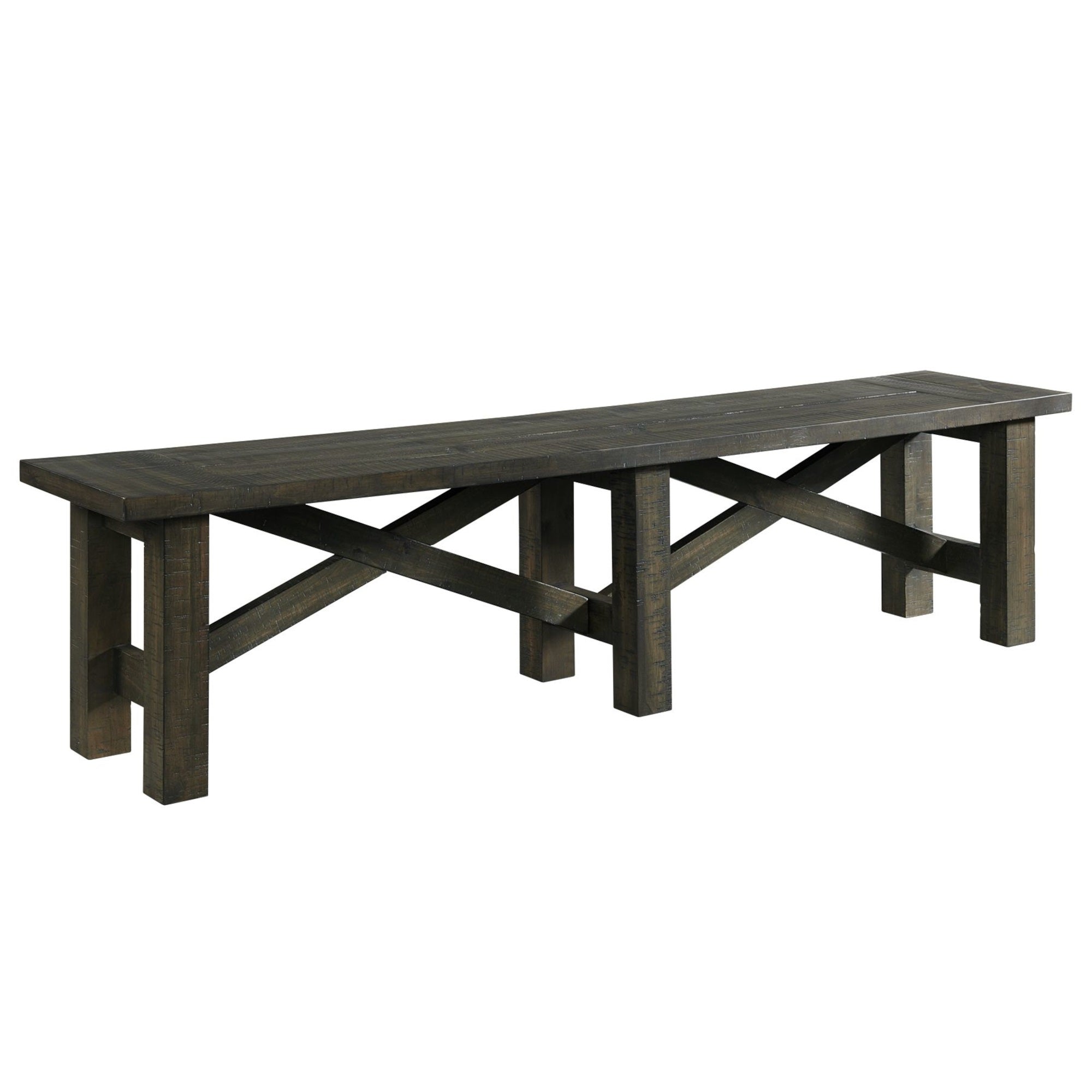 Sunset Trading Trestle 72 Dining Bench | Distressed Gray Wood