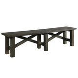 Sunset Trading Trestle 72 Dining Bench | Distressed Gray Wood