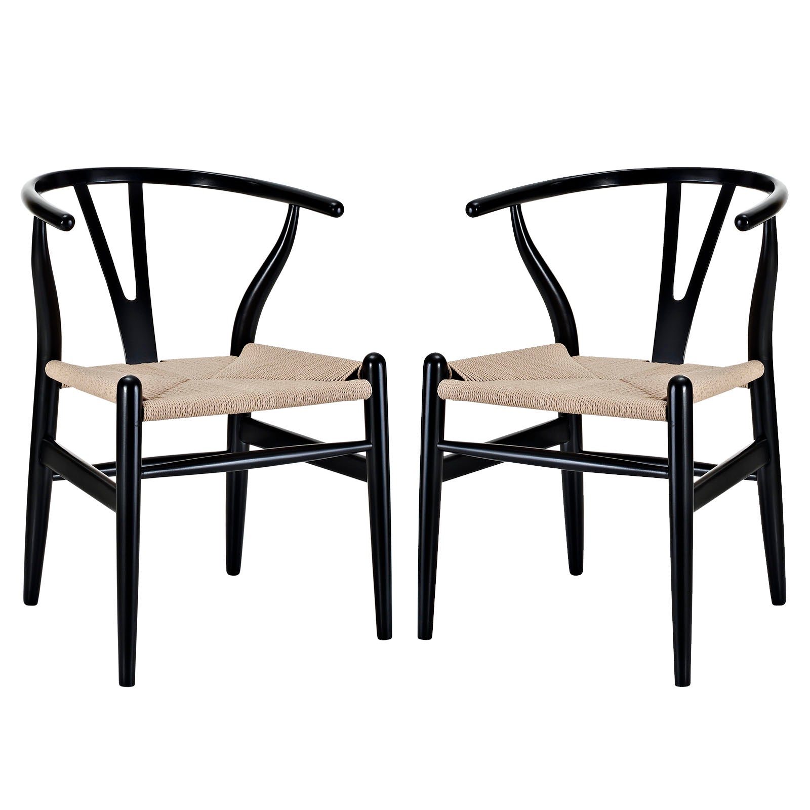 Amish Dining Armchair Set Of 2 - Black