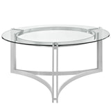 Signet Stainless Steel Coffee Table - Silver