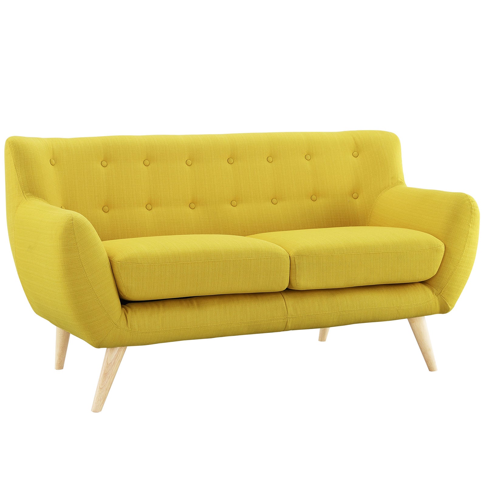 Remark Upholstered Fabric Loveseat - Sunny