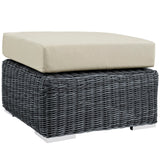 Summon Outdoor Patio Sunbrella Ottoman - Canvas Antique Beige
