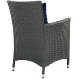 Sojourn Dining Outdoor Patio Sunbrella Armchair - Canvas Navy