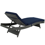 Sojourn Outdoor Patio Sunbrella Chaise - Canvas Navy