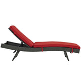 Sojourn Outdoor Patio Sunbrella Chaise - Canvas Red