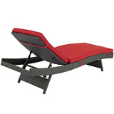 Sojourn Outdoor Patio Sunbrella Chaise - Canvas Red