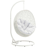 Hide Outdoor Patio Swing Chair With Stand - White