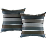 Modway Two Piece Outdoor Patio Pillow Set - Stripe