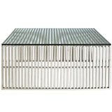 Gridiron Coffee Table - Silver