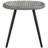 Endeavor Outdoor Patio Wicker Rattan Side Table - Gray