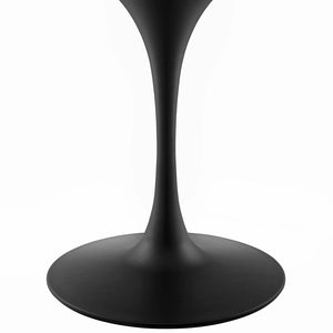 America Luxury - Tables Contemporary Modern Kitchen Room Oval Dining Table, Artificial Marble Stone Metal, Black White