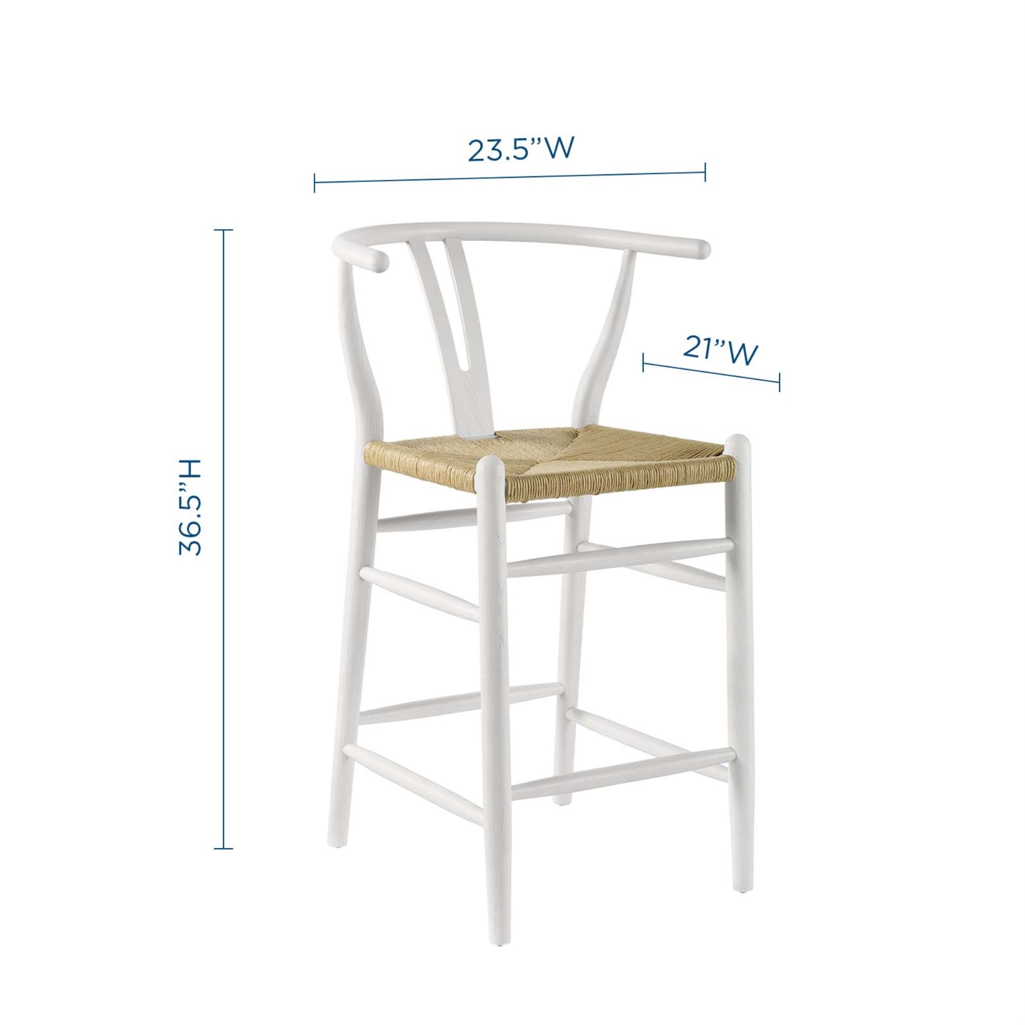 Amish Wood Counter Stool White