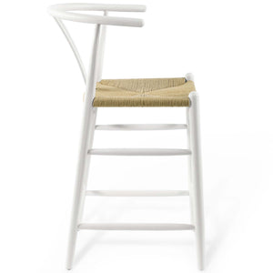 Amish Wood Counter Stool White