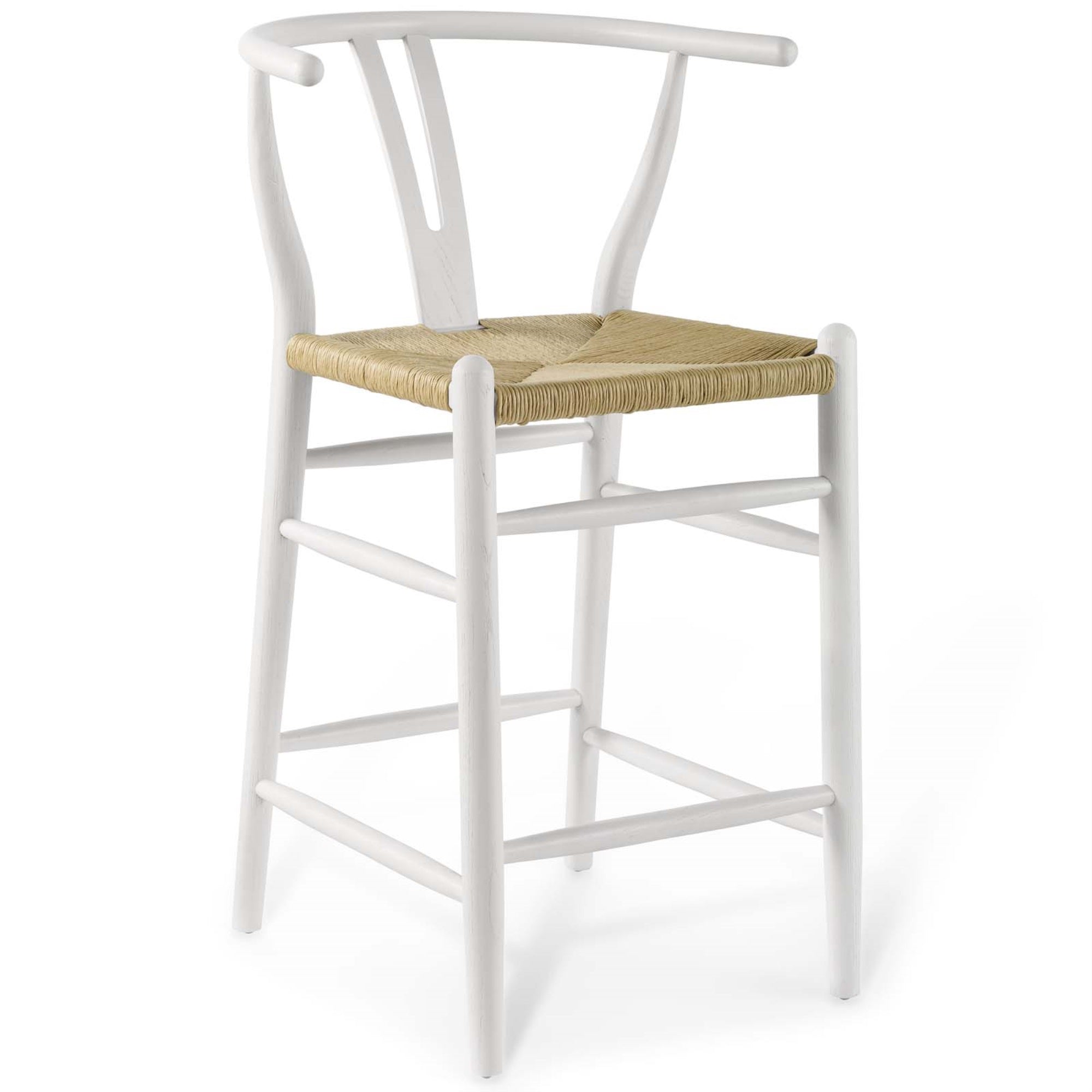 Amish Wood Counter Stool White