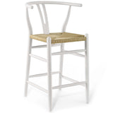 Amish Wood Counter Stool Set Of 2 White