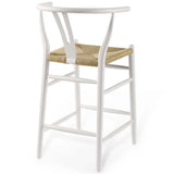 Amish Wood Counter Stool Set Of 2 White