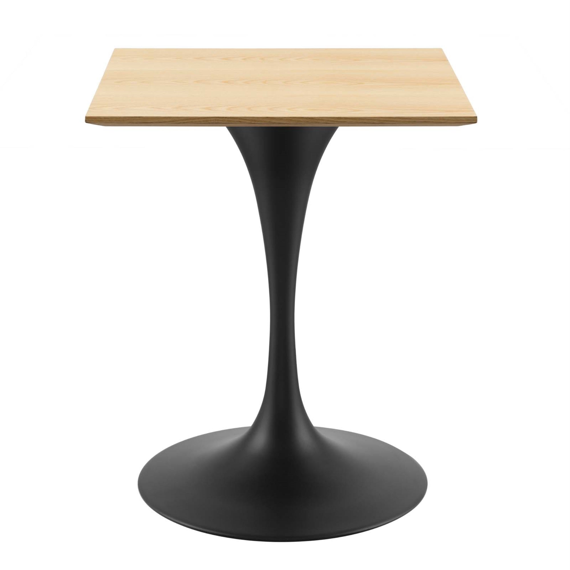 Lippa 24 Wood Square Dining Table Black Natural