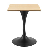 Lippa 24 Wood Square Dining Table Black Natural