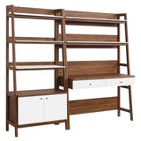 Bixby 2-Piece Wood Office Desk And Bookshelf