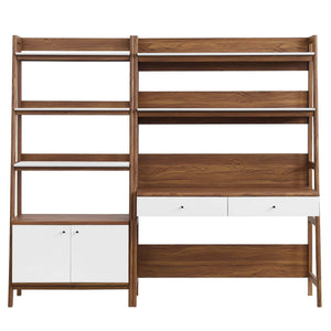 Bixby 2-Piece Wood Office Desk And Bookshelf