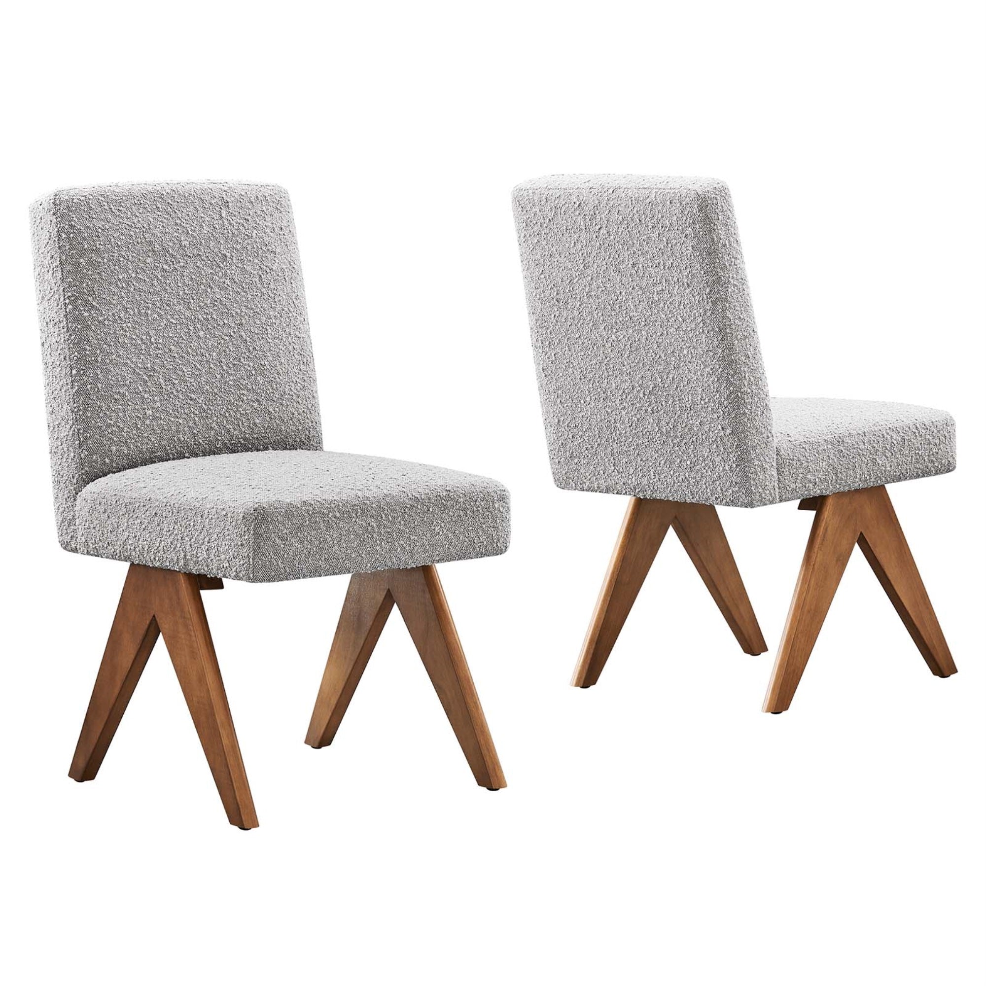 Lyra Boucle Fabric Dining Room Side Chair - Set Of 2
