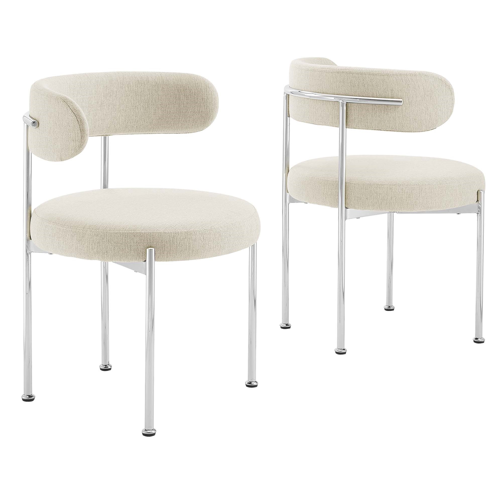 Albie Fabric Dining Chairs - Set Of 2
