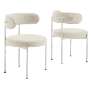 Albie Fabric Dining Chairs - Set Of 2