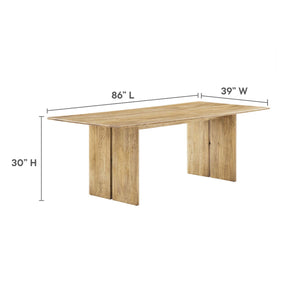 Amistad 86'' Wood Dining Table And Bench Set