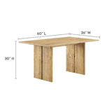 Amistad 60'' Wood Dining Table And Bench Set