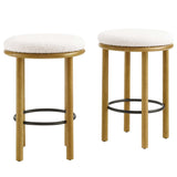 Fable Boucle Fabric Counter Stools - Set Of 2