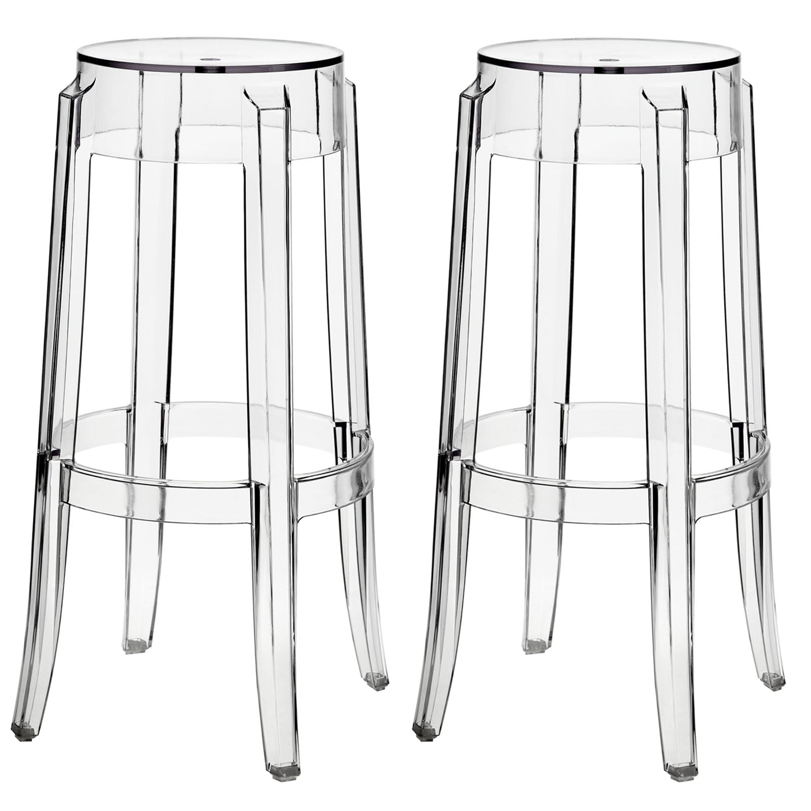 Casper Bar Stool Set Of 2 - Clear