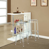Casper Bar Stool Set Of 2 - Clear