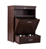 New Age Pet Dog Brea Food Pantry/Double Diner -Russet