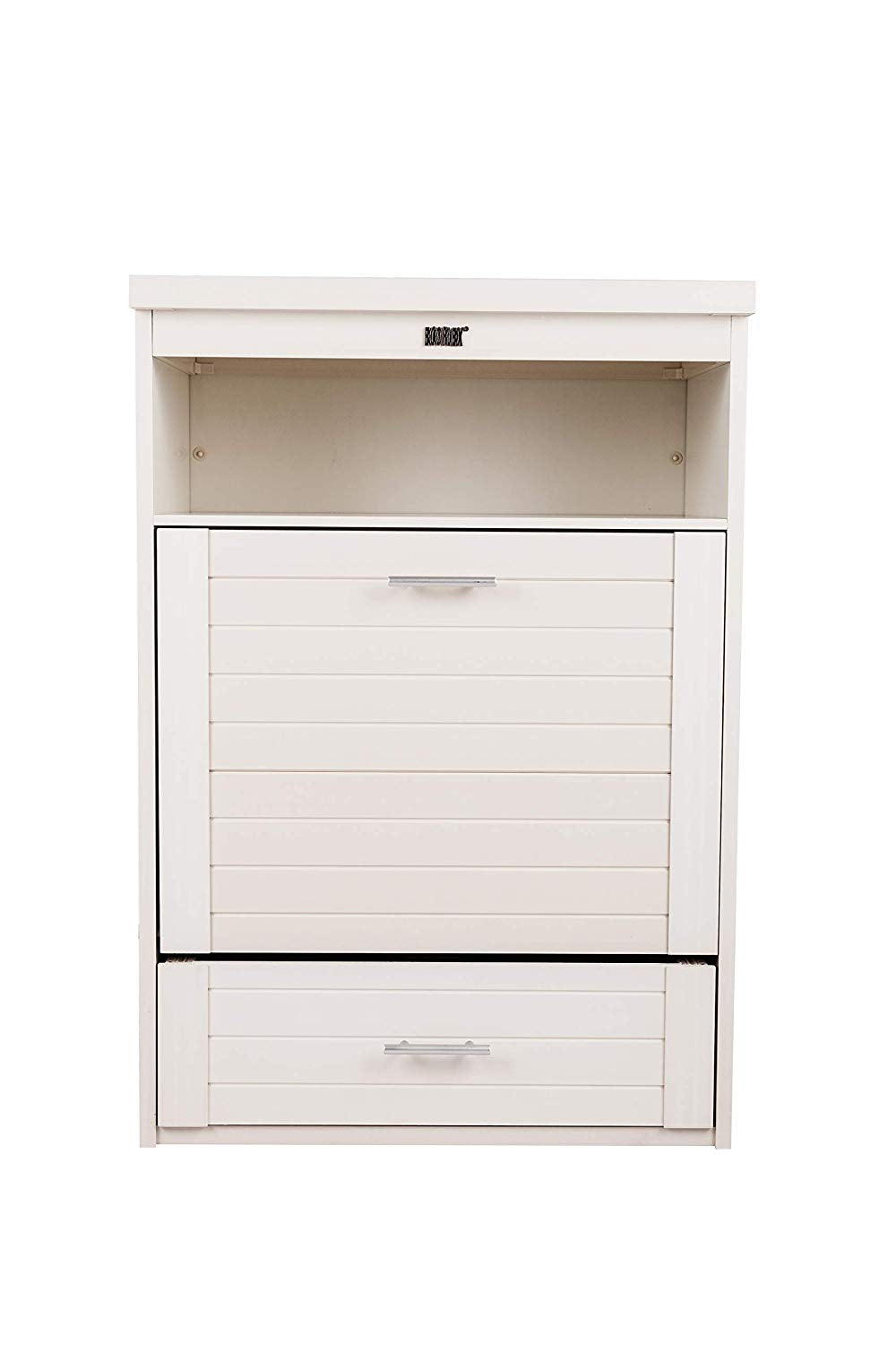 New Age Pet Dog Brea Food Pantry/Double Diner -Antique White