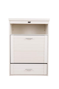 New Age Pet Dog Brea Food Pantry/Double Diner -Antique White