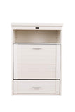 New Age Pet Dog Brea Food Pantry/Double Diner -Antique White
