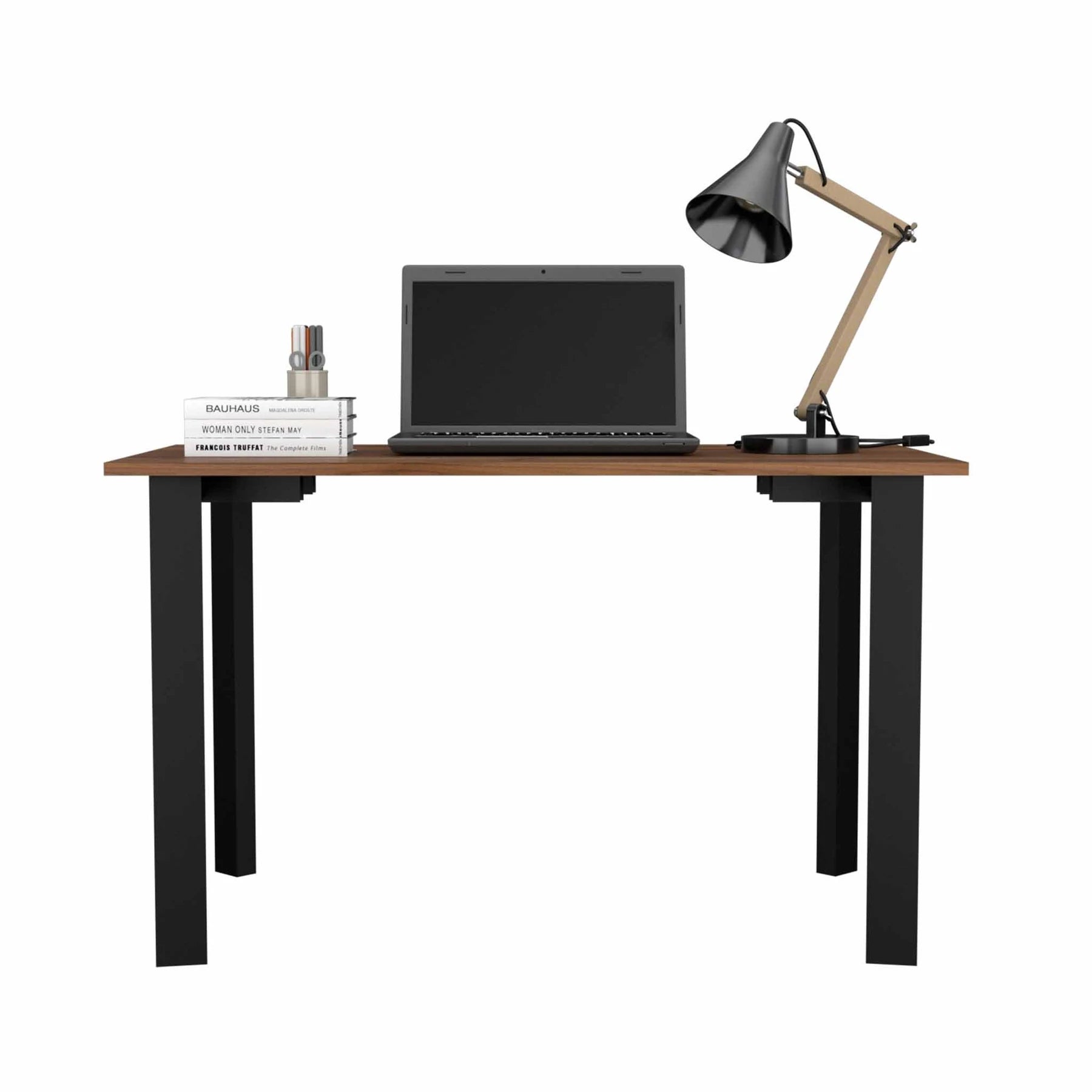Tuhome Cabo Desk, Four Legs, Countertop Table, Mahogany, For Office