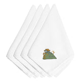 Caroline'S Treasures Emai0008Npke Halloween Graveyard Embroidered Napkins (Set Of 4), 20, Multicolor