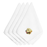 Caroline'S Treasures Embt1742Npke Yellow Labrador Embroidered Napkins (Set Of 4), 20, Multicolor