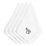 Caroline'S Treasures Embt2080Npke Christmas Rocking Horse Embroidered Napkins (Set Of 4), 20, Multicolor