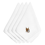 Caroline'S Treasures Embt2307Npke Boxer Embroidered Napkins (Set Of 4), 20, Multicolor