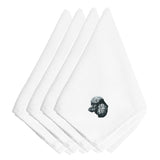 Caroline'S Treasures Embt2403Npke Black Poodle Embroidered Napkins (Set Of 4), 20, Multicolor