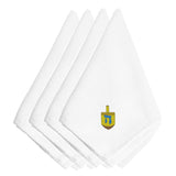 Caroline'S Treasures Embt2989Npke Hanukkah Dreidel Embroidered Napkins (Set Of 4), 20, Multicolor