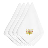 Caroline'S Treasures Embt2991Npke Hanukkah Menorah Embroidered Napkins (Set Of 4), 20, Multicolor