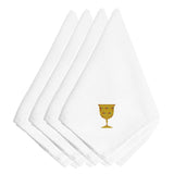 Caroline'S Treasures Embt2992Npke Hanukkah Chaliss Embroidered Napkins (Set Of 4), 20, Multicolor