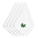Caroline'S Treasures Embt3538Npke Christmas Holly Embroidered Napkins (Set Of 4), 20, Multicolor